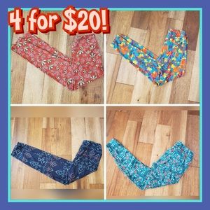 4 Pairs of LulaRoe LEGGINGS | sz OS (2-12)